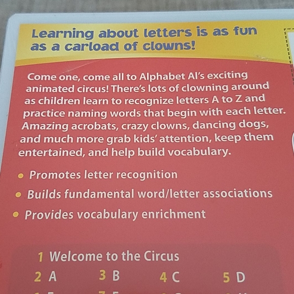 NEW Rock N Learn Alphabet Circus DVD - Picture 6 of 8
